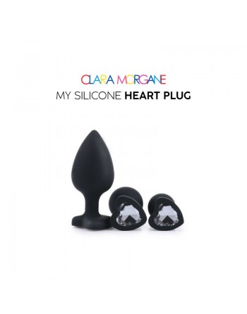 sexy My Silicone Heart Plug - Noir